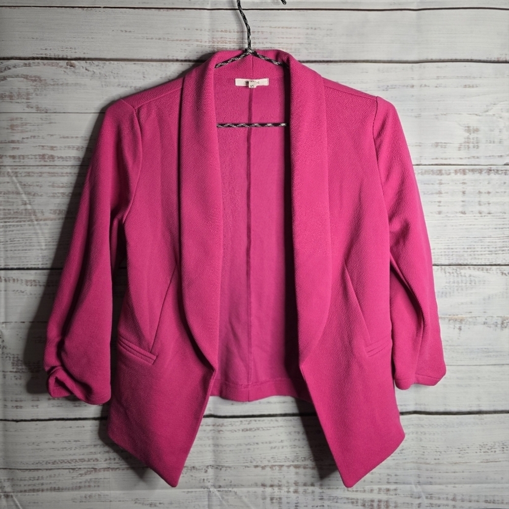 Maurices Hot Pink Open Front Blazer